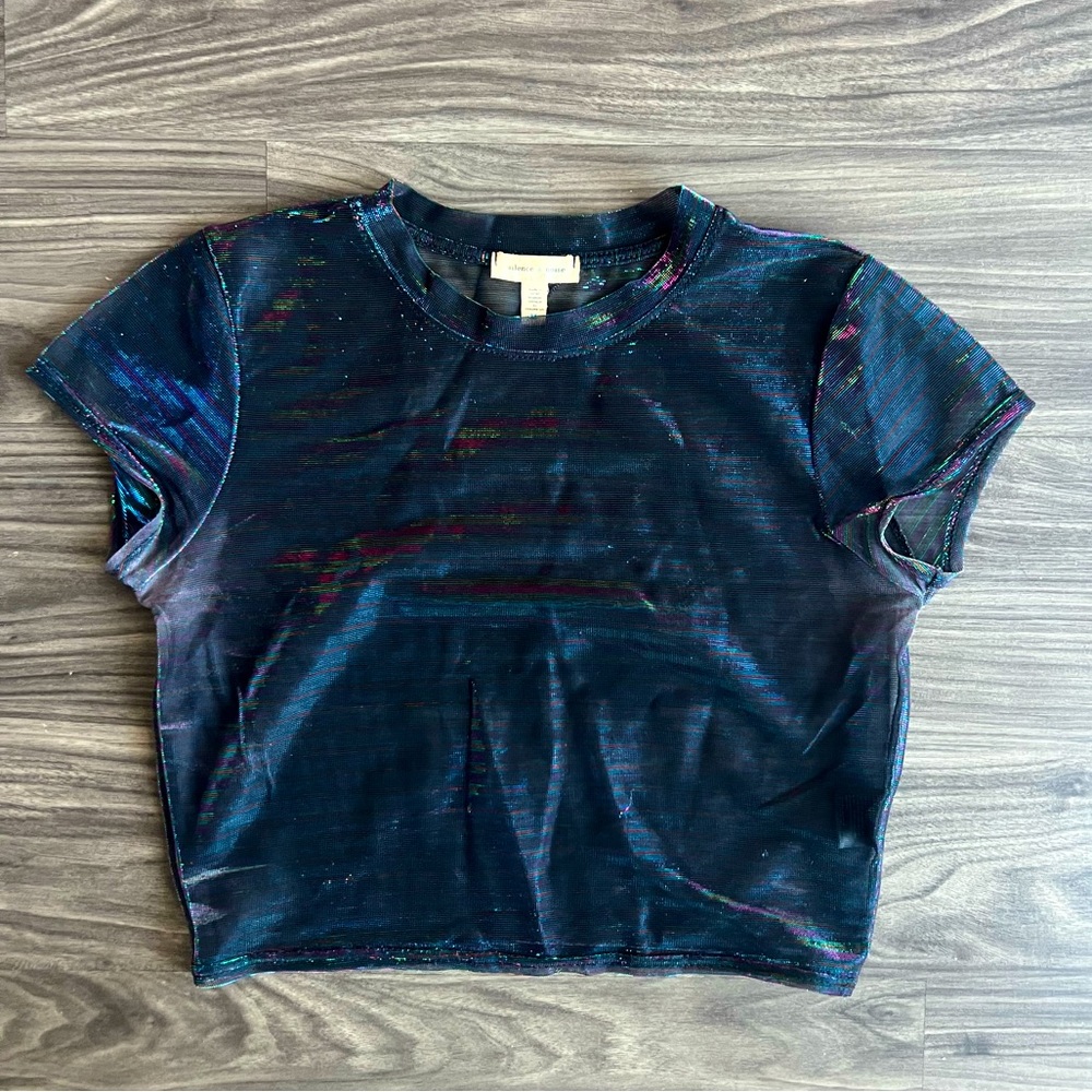 Silence+Noise holographic top - see-through
